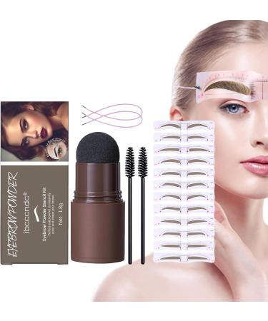 Eyebrow Stamps Kit Smudge-Proof Eyebrow Stencil Shaping Kit | 12 Eyebrow Templates for Beginner Skilled Person Makeup Lovers Rowces Blonde - Buy Online on GoSupps.com