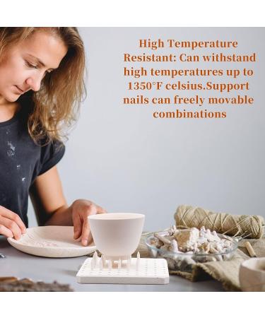 Ceramic Refractory Support Pad with 60 Moveable Nails - High-Temperature Resistant Kiln Firing Tools for Ceramic Hobbyists, Potters, and Schools - Buy Online on GoSupps.com