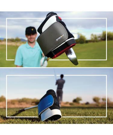 STICKIT Magnetic Rangefinder Strap - Securely Attach to Golf Carts and Clubs | Slim Adjustable Design | Gen3 Grey - Buy Online on GoSupps.com