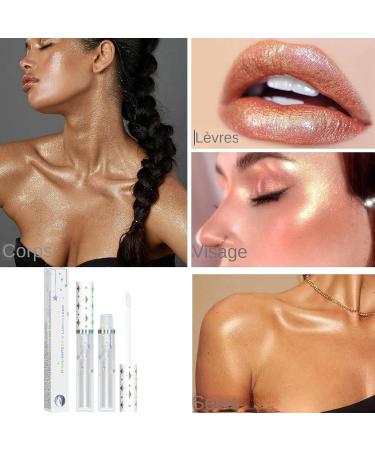 Liquid Highlighter for Face Liquid Highlighter Liquid Highlighter Sticks | Long Lasting Waterproof Moisturizing Glitter Highlighter for Glowing Skin - Buy Online on GoSupps.com