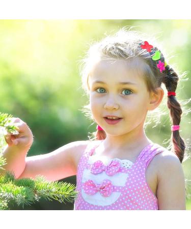 50-Piece Colorful Self Hinge Barrette Hair Clips for Girls - Assorted Designs (Heart, Bowknot, Flower, Butterfly) - Cute Cartoon Hair Accessories - Buy Online on GoSupps.com