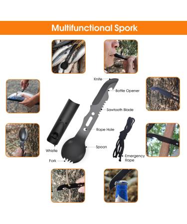 Survival Kit 13 in 1 - Professional Emergency Gear with Knife & Flashlight for Camping Hiking Fishing Adventure | Ideal Gift for Men & Fathers - Buy Online on GoSupps.com