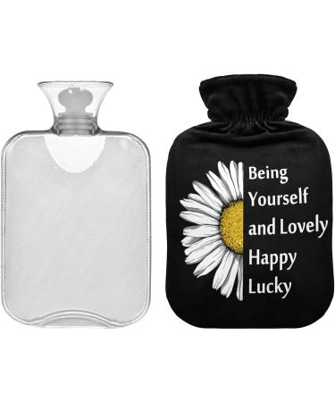 Shop Naanle Hot Water Bottle with Daisy Cover - 1L for Menstrual Cramps & Pain Relief | Heat & Cold Therapy - Buy Online on GoSupps.com