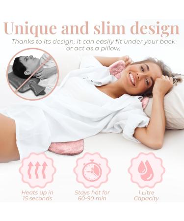 Empire 1L Hot Water Bottle with Fluffy Pink Cover - Ideal for Period, Back & Neck Pain Relief - UK Perfect for Women, Seniors & Children - Buy Online on GoSupps.com