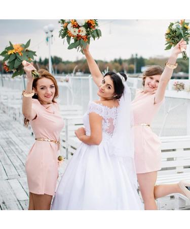 Antetek 8 Pack Satin Bridesmaid Hair Ties - Bachelorette Party Favors & Gifts for Wedding Guests - Elastic Scrunchies for Women and Girls - Buy Online on GoSupps.com