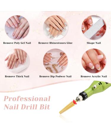Long Tungsten Nail Drill Bits - Tapered Two-Way Rotate & Safety Acrylic Remover for Manicures & Pedicures | Professional Nail Tools - Buy Online on GoSupps.com