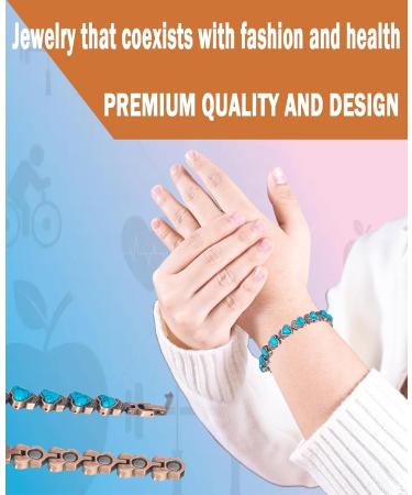 Yinox Women s Magnetic Copper Bracelet with Colored Stones - High-Strength Design & Exquisite Gift Box - Perfect Gift Idea - Buy Online on GoSupps.com