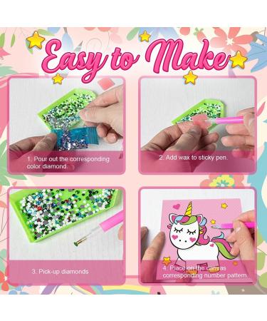 Innofans Unicorn Diamond Painting Kit for Kids 5D Diamond Dotz Crafts Set with Frame, Perfect for Girls Age 4-12 - Gem Art Painting Supplies - Buy Online on GoSupps.com