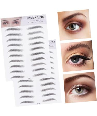 POPETPOP 2pcs 3d Eyebrow Stickers 6d Transfer Stickers Eyebrow Trimming - Buy Online on GoSupps.com