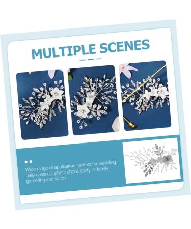 WOFASHPURET Flower Hairpin Hair Clip Rhinestone Headpiece Rhinestone Bobby Pins Tiara Ceramics - Buy Online on GoSupps.com