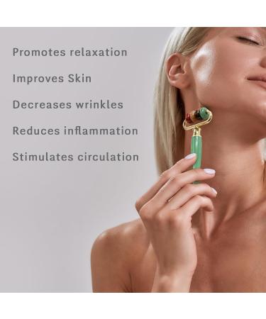 Eurow Luxe Multi-Stone Jade Face Roller & Massager | Skincare Tension Relief & Relaxation | International Shipping Available - Buy Online on GoSupps.com