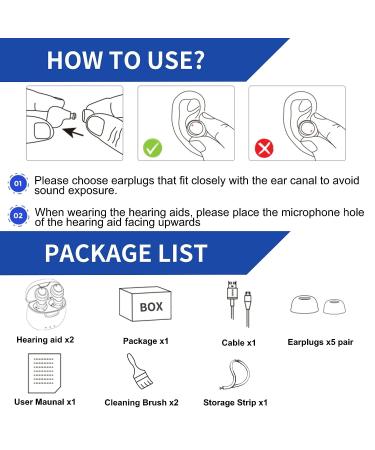 Rechargeable Noise Cancelling Hearing Aid for Seniors - Invisible Amplifier for Hearing Loss - Buy Online on GoSupps.com