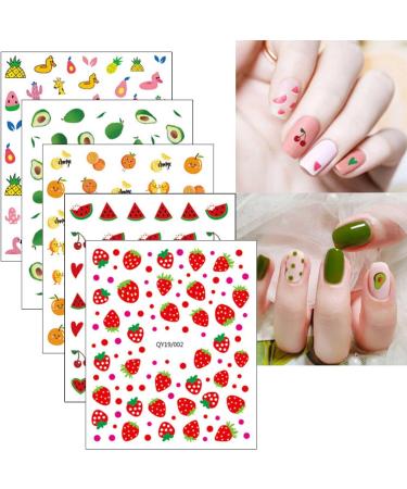 Little Girl Nail Stickers 20 Sheets Self-Adhesive Nail Decal Strawberry Nail Art Decoration Design Supplies for Kids - Buy Online on GoSupps.com
