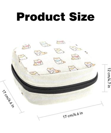 Shiba Inu Period Bag - Sanitary Napkin Storage & Travel Makeup Pouch Color2447 - Buy Online on GoSupps.com