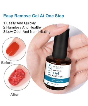 LOUINSTIC Gel Polish Remover (2 Pack) - Fast & Easy Nail Gel Remover - 0.5 oz - 2 PCS - Buy Online on GoSupps.com