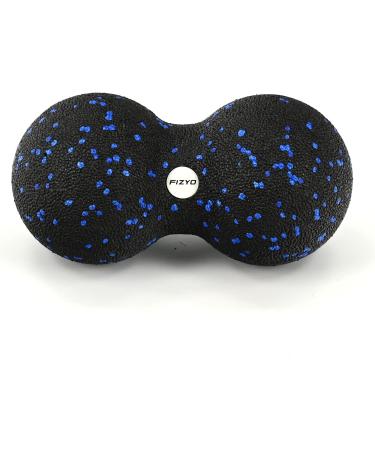 Ficyo Peanut Massage Ball & Scooter Roller | Rehab Yoga Crossfit Anti-Stress Back Pain Relief - Black/Blue - Buy Online on GoSupps.com