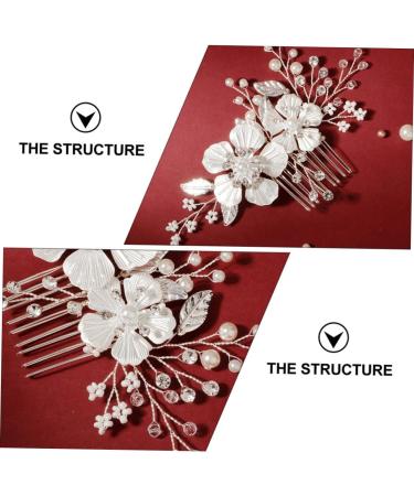 MAGICLULU 1pc Comb Handmade Headwear Crystal Hair Decor Beautiful Hair Accessory Bridal Hair Clip Vintage Hair Accessories Bridal Hairband Flower Hair Decor Crystal Hairpin Hair Supply - Buy Online on GoSupps.com