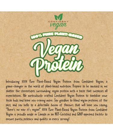 CONFIDENT VEGAN 100% Pure Plant-Based VEGAN PROTEIN Gluten Free No Added Sugar - 20g of Delicious Protein Per Serving CR ME BRULEE 2 Pound 30 Servings - Buy Online on GoSupps.com
