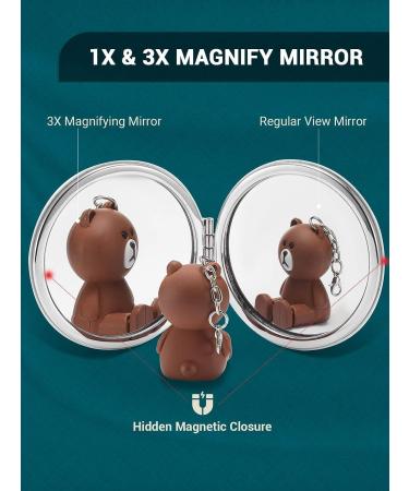 Getinbulk Compact Mirror Set - 12 Pc Round Double-Sided Magnification PU Leather in White 2.8 - Buy Online on GoSupps.com