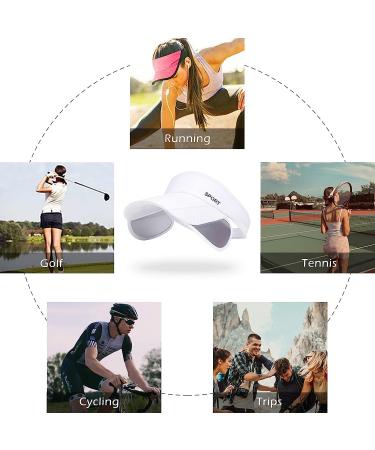 Women's AJG Summer Sun Visor Hat - Retractable Brim, Adjustable, Sun Protection Cap - Buy Online on GoSupps.com