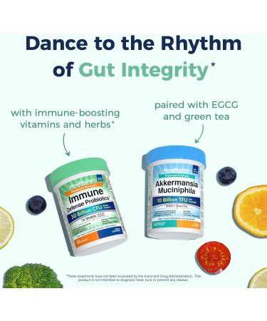 NewRhythm Probiotics for Immune Support Akkermansia Probiotic Supplement for Women & Men 30 Billion CFU 16 Strains Plus Zinc Vitamin C & D3 Elderberry & Echinacea Non-GMO 30 Capsules - Buy Online on GoSupps.com