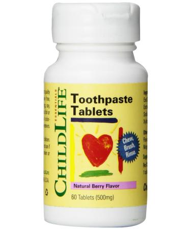 Child Life Toothpaste Tablets Natural Berry Flavor 60 Count