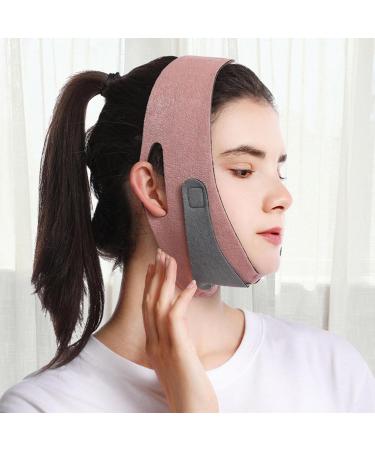 Verdant Touch V Shaped Slimming Face Belt V Line Lifting Strap Facial Slimming Strap V Shaped Face Lifting Belt Bandage Breathable Soft Pink M Size - Buy Online on GoSupps.com