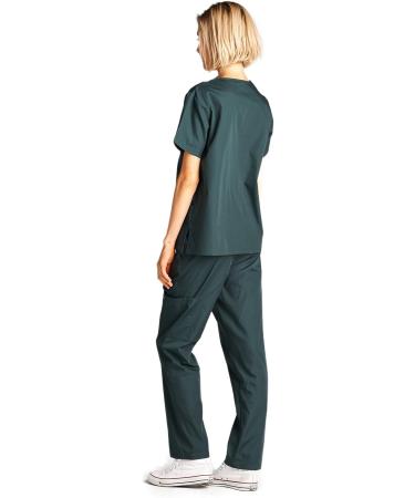 Dagacci Unisex Scrub Set - Hunter Green, XXXL - Buy Online on GoSupps.com
