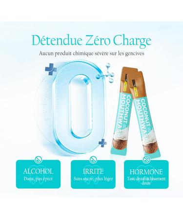 Format Voyage Bain de Bouche Huile de Coco et de Menthe Poivr e Sans Alcool Haleine Fra che 12h Anti Tartre liminer la Mauvaise Haleine et la plaque dentaire Sant des dents 20 Sachets - Buy Online on GoSupps.com