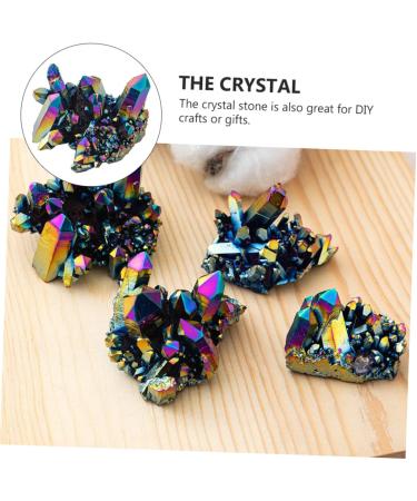 SEWACC 6 pcs Colorful Crystal Clusters fish tank stones Sparkling crystal natural stones ornament halo gem Colorfulx3pcs 3X3CMx3pcs - Buy Online on GoSupps.com