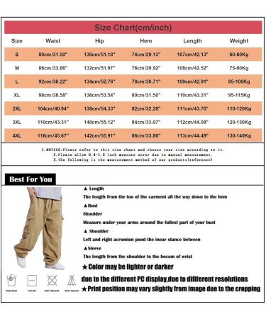 Plus Size Men's Hipster Trousers - Wide Leg Cargo Pants Baggy Hip Hop Style Multi Pocket Tactical Clothing (3XL Yellow) - Buy Online on GoSupps.com