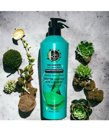Keragold Green shampoo 3 in 1 vegetable keratin aloe and banana (KG green aloe and banana shampoo) - Buy Online on GoSupps.com