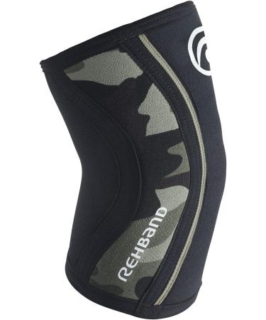 Rehband Elbow Bandage 5mm SBR/Neopren Sleeve for Strength Sports - Anatomical Slipproof Tight-Fitting - Unisex XS Camo - 1 Piece - Buy Online on GoSupps.com