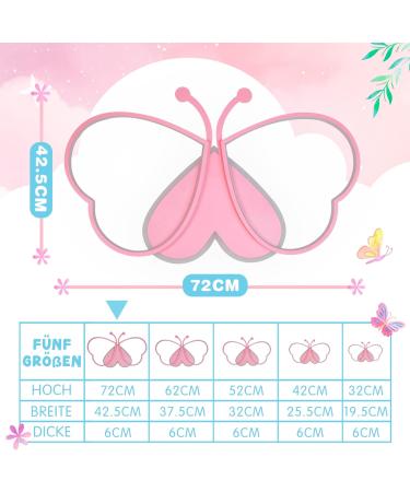 Luolong Butterfly LED Ceiling Lamp for Kids - Dimmable Acrylic Light for Girls' Bedrooms - 72cm Creative Design - Buy Online on GoSupps.com