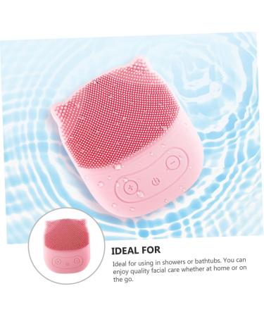 Didiseaon Face Brush Electric Washing Machine Silicone Exfoliating Pad Face Cleaning Pad Pore Cleaning Device Silicone Facial Brush Electric Massagers Silica Gel Detergent Pink Frosted - Buy Online on GoSupps.com
