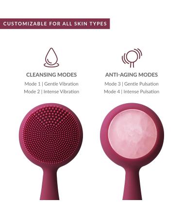 PMD Clean Pro RQ - Smart Face Cleaning Device | Silicone Brush & Rose Quartz | Anti-Aging Massage | Waterproof SonicGlow Clear Pores & Blackheads - Buy Online on GoSupps.com
