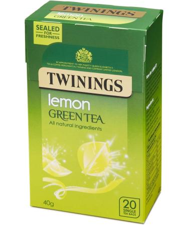 Twinings Lemon Green Tea 20 Single Tea Bags 40g Lemon 40 g - Buy Online on GoSupps.com