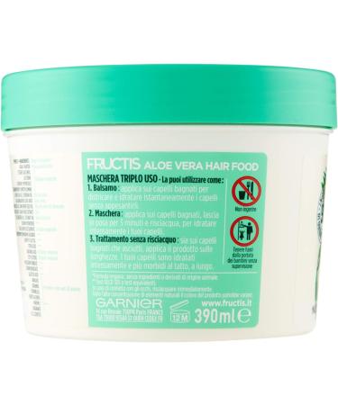Hair Food Aloe Vera - Mask 3 In 1 For Hair Damaged 390 ml - Buy Online on GoSupps.com