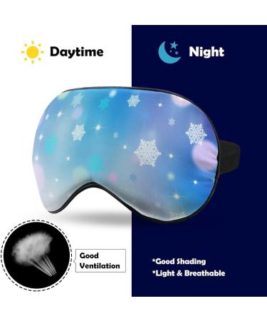 Christmas Shining Snowflake Sleep Mask - Adjustable Eye Cover for Sleeping & Travel - Buy Online on GoSupps.com