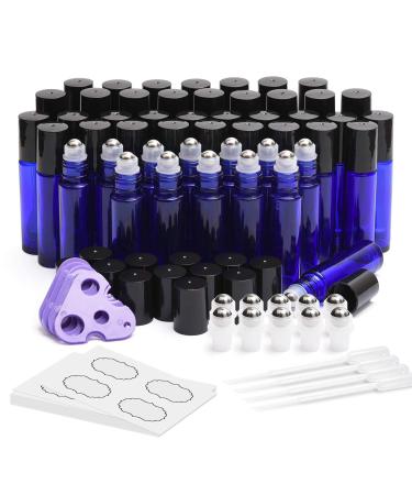 Essential Oil Roller Bottles Blue 48-Pack