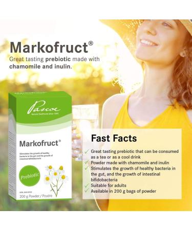 Pascoe - Markofruct Prebiotic Powder to stimulate the growth of healthy bacteria in the gut and the growth of intestinal bifidobacterial Made with Chamomile and inulin (Oligofructose) Dissolves in hot water to drink like a tea 200 g 200 g (Pack of 1) - Buy Online on GoSupps.com