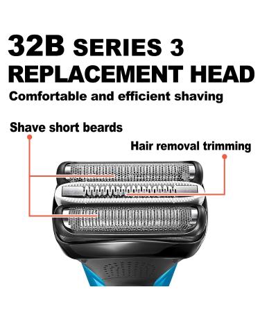 Buy Series 3 32B Electric Shaver Replacement Head - Compatible Blades for Braun 3040s 3010s 310s & More - Global Shipping Available - Buy Online on GoSupps.com