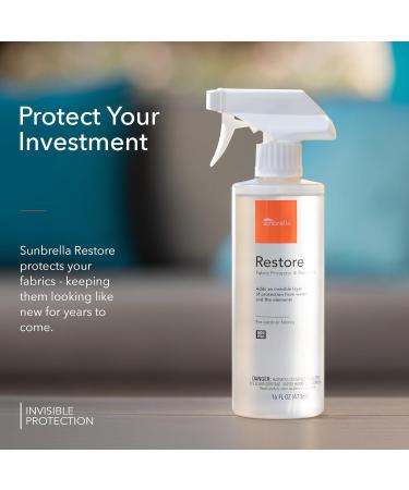 Sunbrella Restore Fabric Protector Spray | Waterproofing Spray for Outdoor & Upholstery | Easy to Use Non-PFAS | 16 fl oz - Ultimate Fabric Protection - Buy Online on GoSupps.com