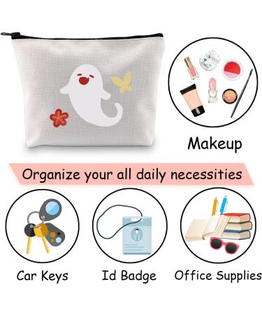Funny Anime Ghost Cosmetic Bag - Hu Tao Zipper Makeup Bag | Genshin Impact Merchandise for Anime Lovers - Buy Online on GoSupps.com
