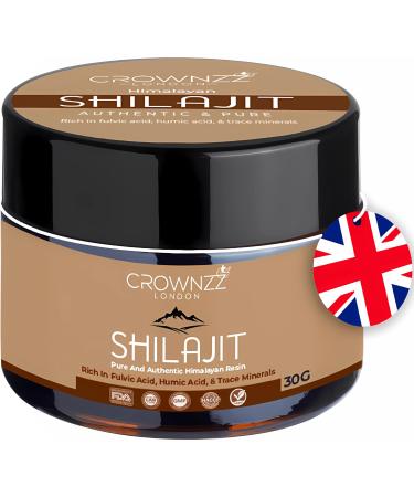 Pure Shilajit - Organic Gold Grade Himalayan Shilajit Resin for Men & Women - High-Strength Shilajit Rich in Fulvic Humic Acid & 85+ Minerals-Lab Tested & Certified 30G Shilajit Supports Stamina