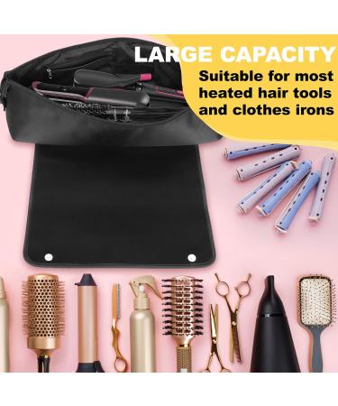 BABORUI Large Heat Resistant Hair Tools Travel Bag - Perfect for Curling Irons Flat Irons & Straighteners - Hangable & Portable - Pink & Black - Buy Online on GoSupps.com