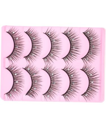 Mikinona 10 Pairs Diamond False Eyelashes Faux Lashes Colored Lash Extensions Decked Women False Eye Lashes Makeup Decor Crystal Decor Women Fake Lashes Hardcore 3d South Korea Rhinestones - Buy Online on GoSupps.com
