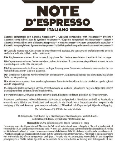  Note d'Espresso Espresso Note - Chocolate - Capsules Exclusively Compatible with NESPRESSO* Machines - 100 x 7g - Buy Online on GoSupps.com