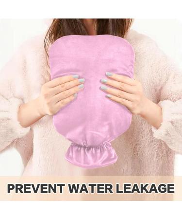 Pink Hot Water Bottle with Cover - 1L Pain Relief for Pregnant Women | International Shipping Available - Buy Online on GoSupps.com
