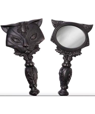 Black Sacred Cat Handheld Small Vanity Make-up Mirror 1.18L x 4.61W x 3.54H - Buy Online on GoSupps.com